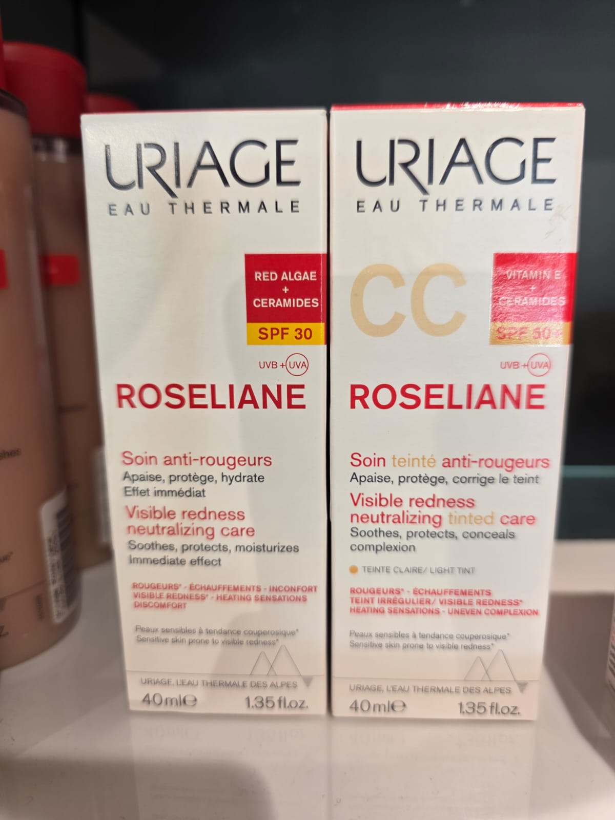 Uriage – Linha Roséliane: Soin Anti-Rougeurs SPF30 & CC Cream SPF50+
